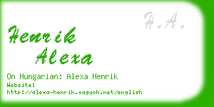 henrik alexa business card